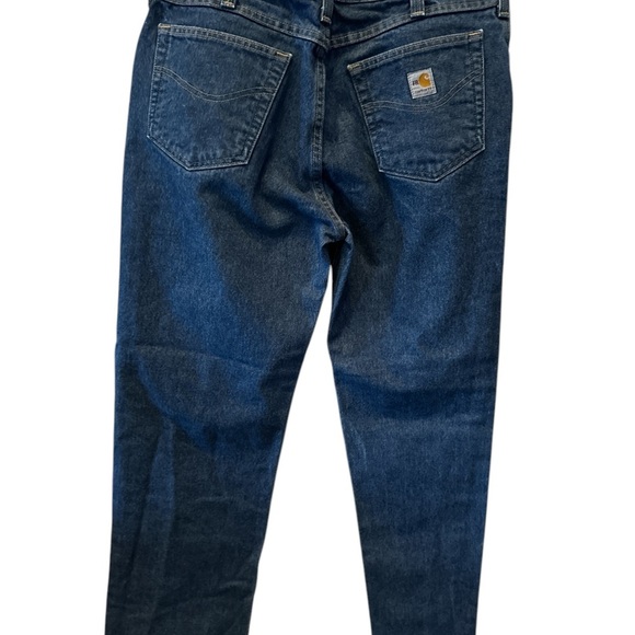 Men's Denim Carhartt Relaxed Fit Jeans Size 36x32 Dark Wash - Picture 2 of 5